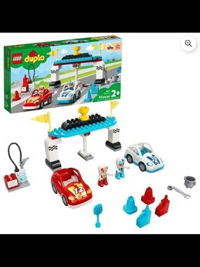Race Car Playset - Red & Blue